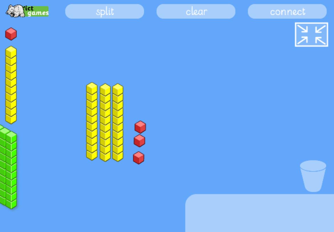 Place value game on ICT games (follow the link above)